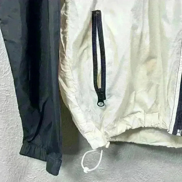 MARUCCI Retro Style 90s Zip Up Black White Baseball Windbreaker Men Small - Picture 4 of 12